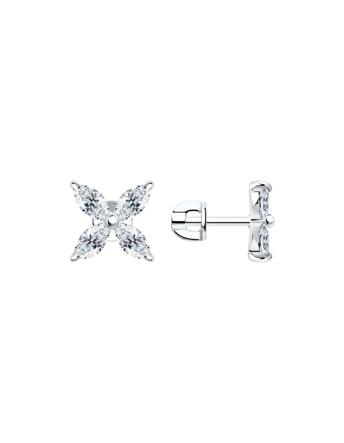 

Серьги пусеты из серебра TEO MAORI 894024819, фианит, 894024819