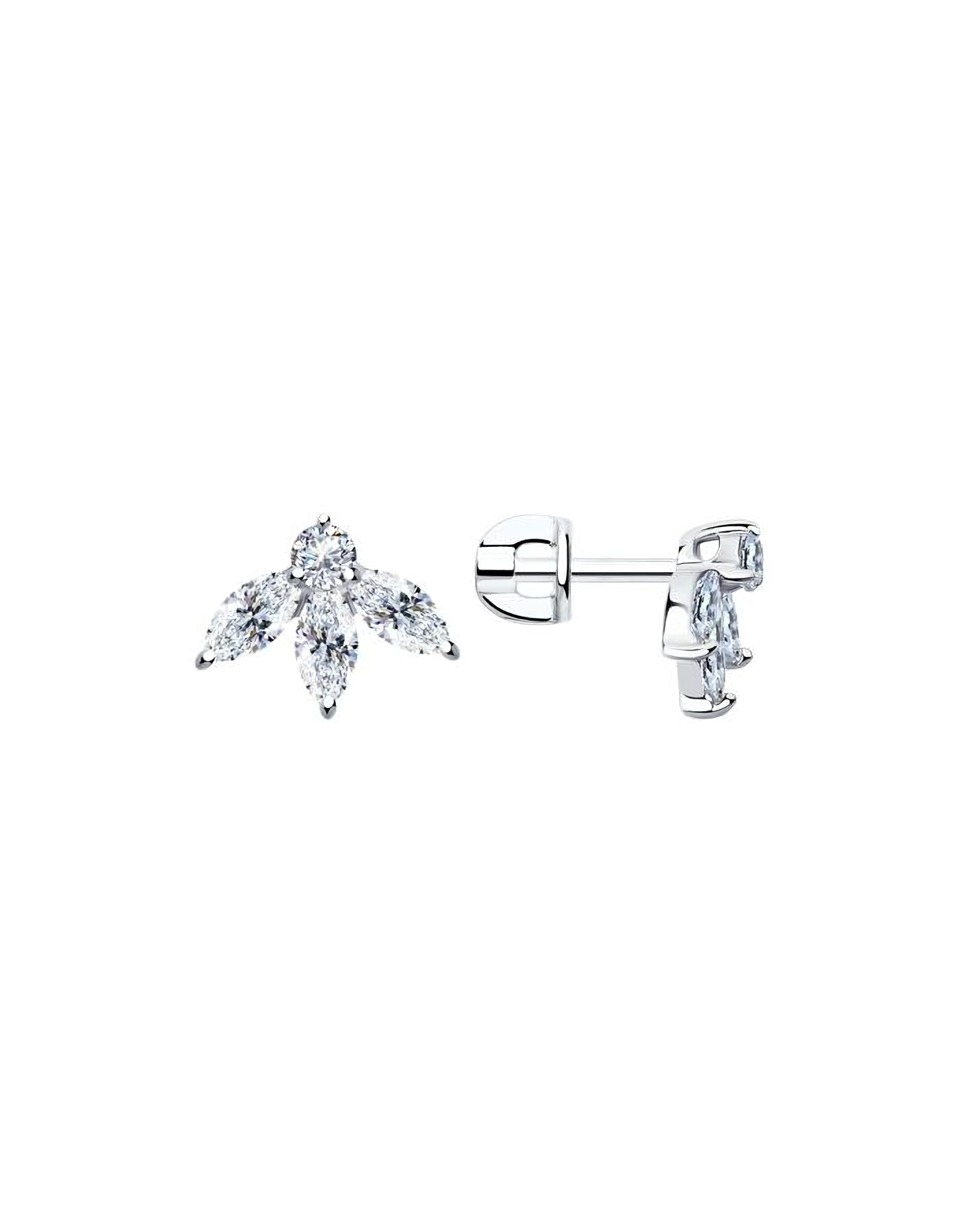 

Серьги пусеты из серебра TEO MAORI 894024818, фианит, 894024818