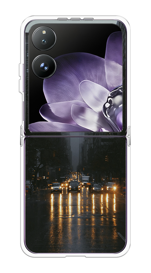

Чехол на Xiaomi Mix Flip "Дождливый Нью Йорк", Черный;серый, 323150-1