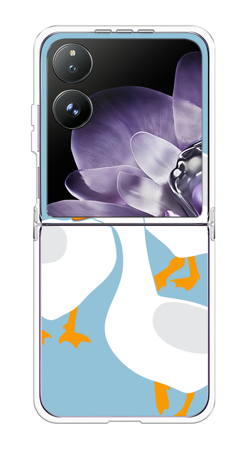 

Чехол на Xiaomi Mix Flip "Гусиное трио", Голубой;белый;серый;желтый, 323150-1