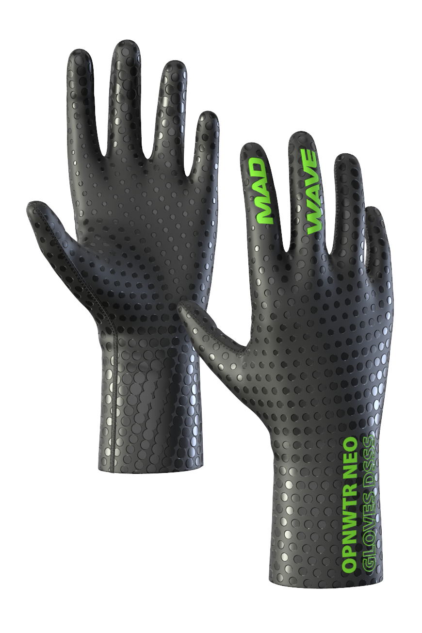 Гидроперчатки Mad Wave OPNWTR Neo Gloves DSSS, black, L INT/M INT