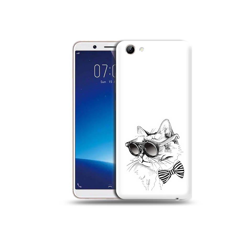 Чехол MyPads Tocco для Vivo Y71 крутая кошка в очках (PT111858.440.421)