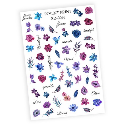 

Слайдер-дизайн iNVENT PRiNT «Цветы. Веточки. Листья» №SD-97, Разноцветный, №SD-97
