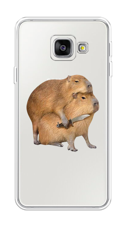 

Чехол на Samsung Galaxy A3 2016 "Капибара с ножом", Бежевый, 20250-1