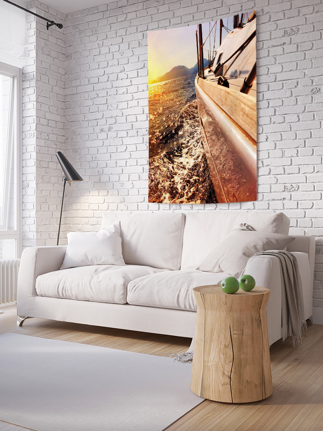 

Вертикальное фотопанно на стену JoyArty Закат на борту 150x200 см, Закат на борту