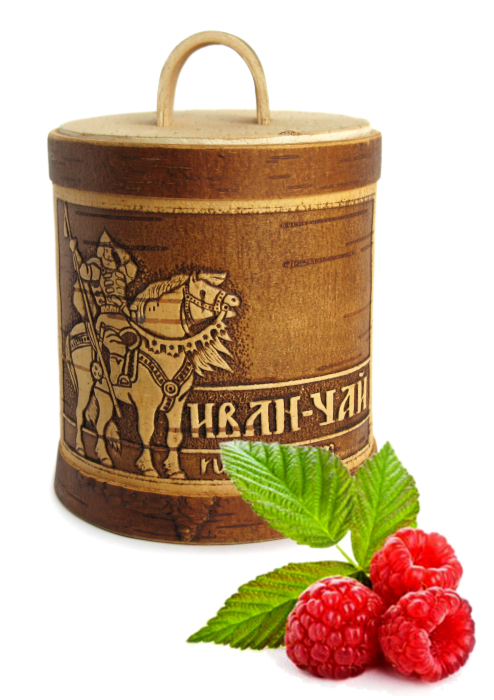 Иван-чай  Русский дух с листом малины гранулированный в туеске 150 г