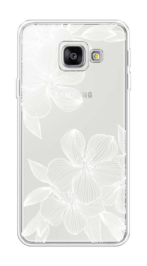 

Чехол на Samsung Galaxy A3 2016 "Крокус", Белый;прозрачный, 20250-1
