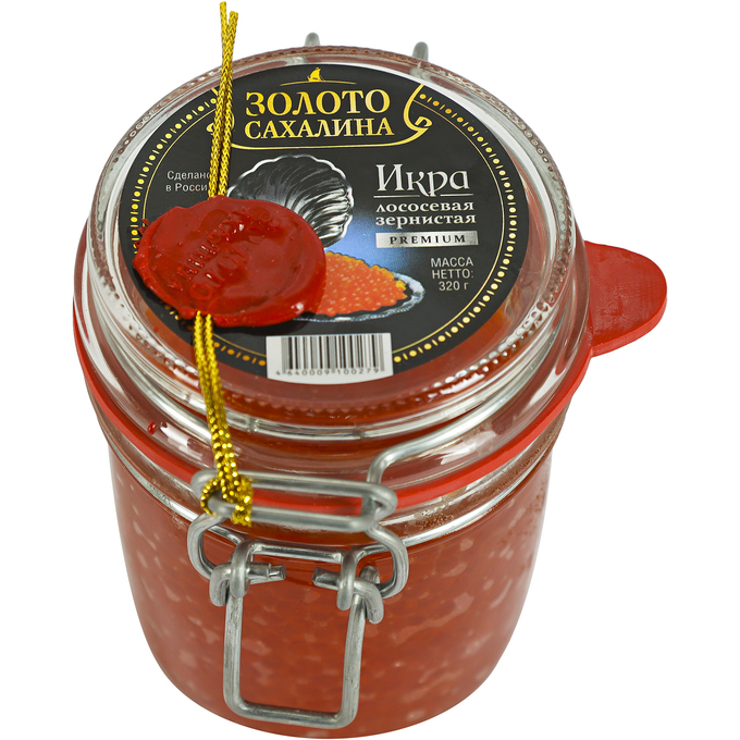 

Икра лососевая красная Золото Сахалина Премиум 320 г