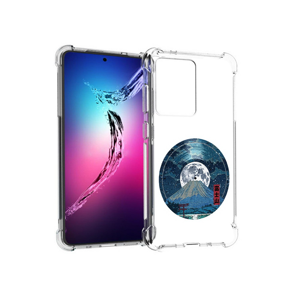 

Чехол MyPads Tocco для Samsung Galaxy S20+ нарисованная виниловая гора с луной, Прозрачный, Tocco
