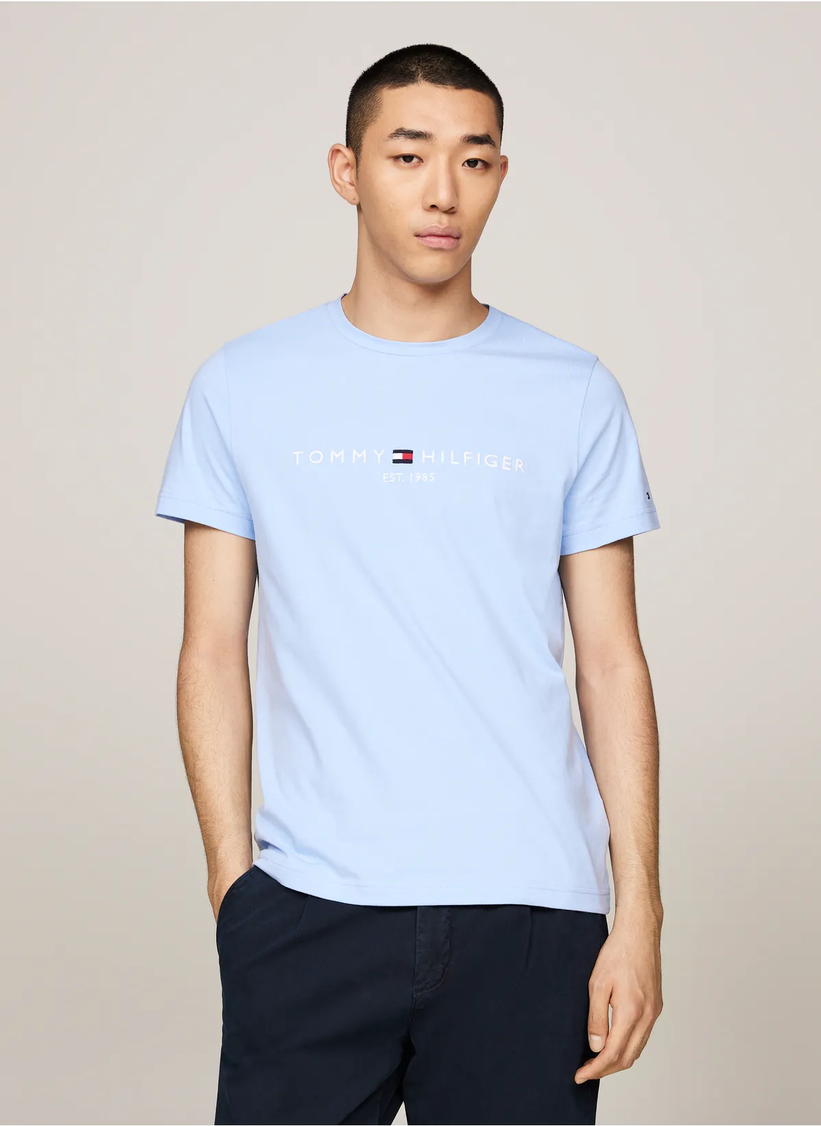 Футболка мужская Tommy Hilfiger MW0MW11797 голубая XS 6590₽