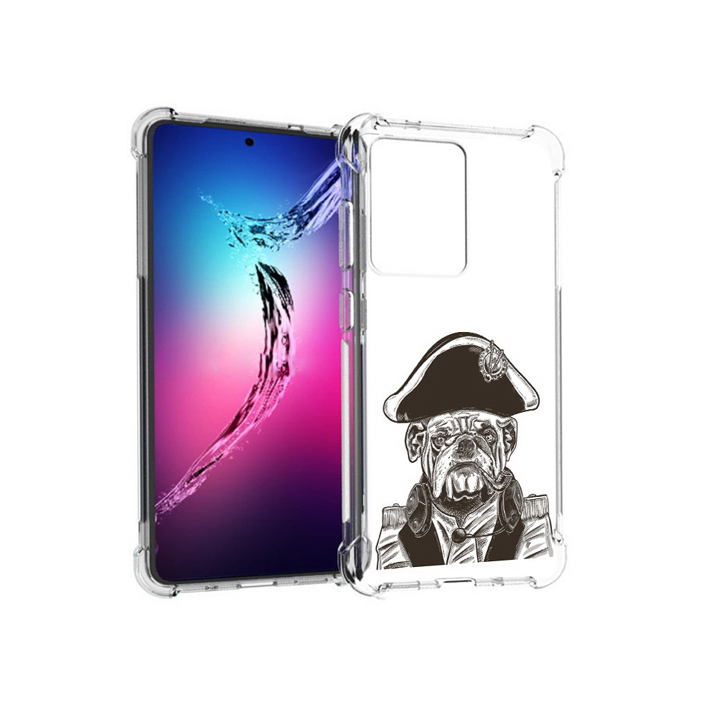 

Чехол MyPads Tocco для Samsung Galaxy S20+ мопс генерал (PT141343.495.483), Прозрачный, Tocco