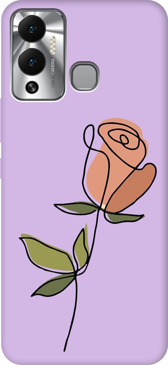 

Чехол на Infinix Hot 12 Play NFC "Rose" сиреневый, Фиолетовый;зеленый, 14690