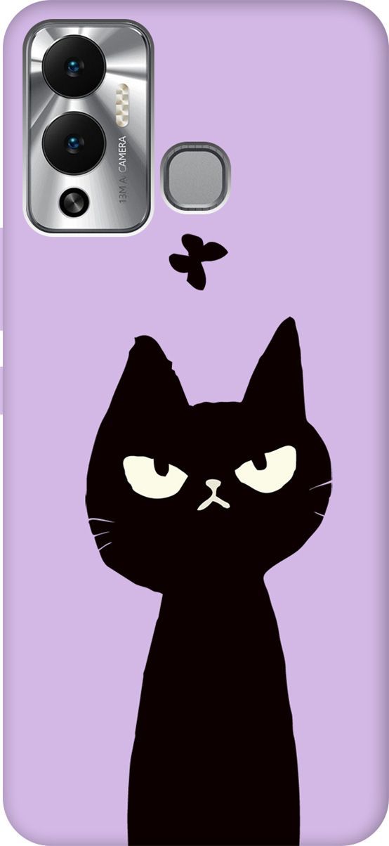 

Чехол на Infinix Hot 12 Play NFC "Disgruntled Cat" сиреневый, Фиолетовый;черный, 14689