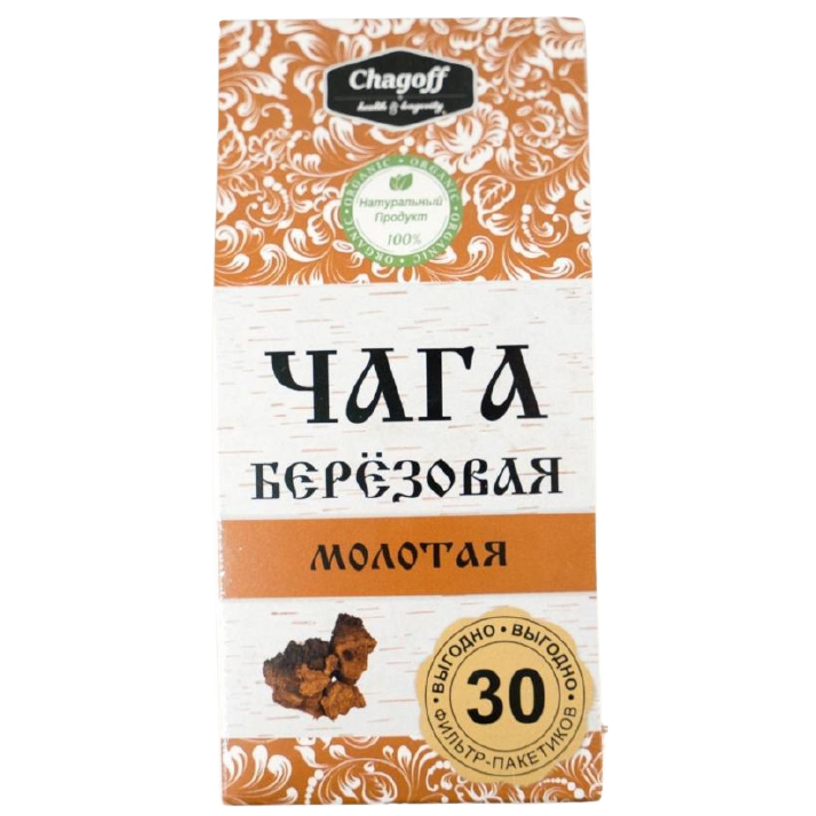 

Чайный напиток Chagoff Чага березовая с шиповником в пакетиках 2 г х 30 шт