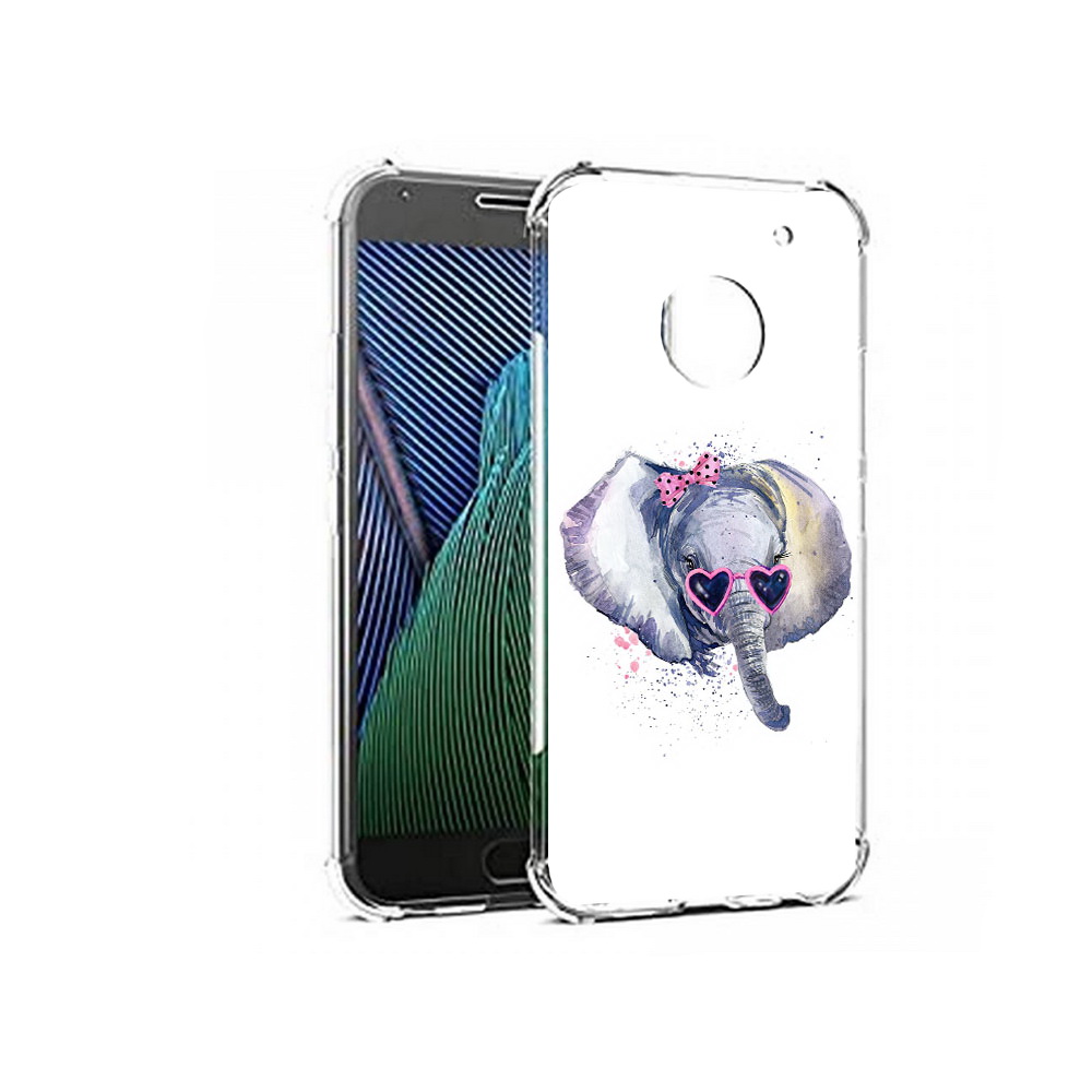 

Чехол MyPads Tocco для Motorola Moto G5 слоник в очках (PT67504.367.608), Прозрачный, Tocco