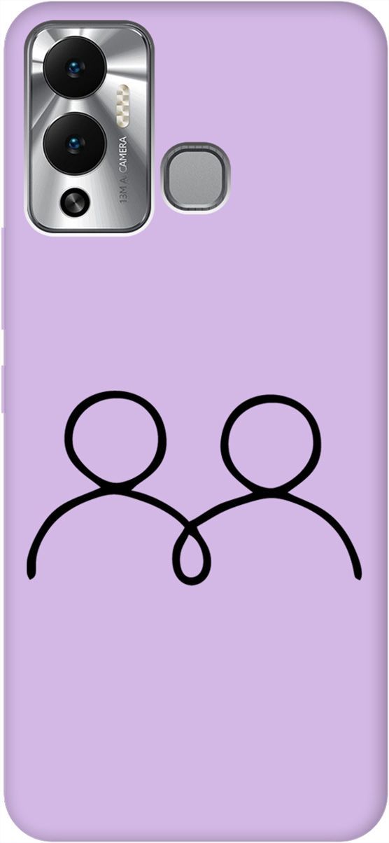 

Чехол на Infinix Hot 12 Play NFC "Couple Lines" сиреневый, Фиолетовый;серый, 14689