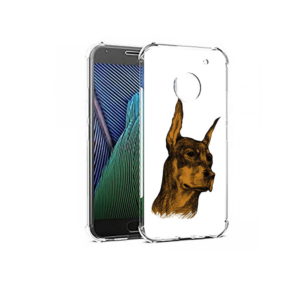 

Чехол MyPads Tocco для Motorola Moto G5 скетч доберман (PT67504.367.605), Прозрачный, Tocco