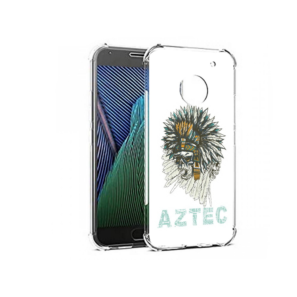 

Чехол MyPads Tocco для Motorola Moto G5 скелет индеец (PT67504.367.602), Прозрачный, Tocco