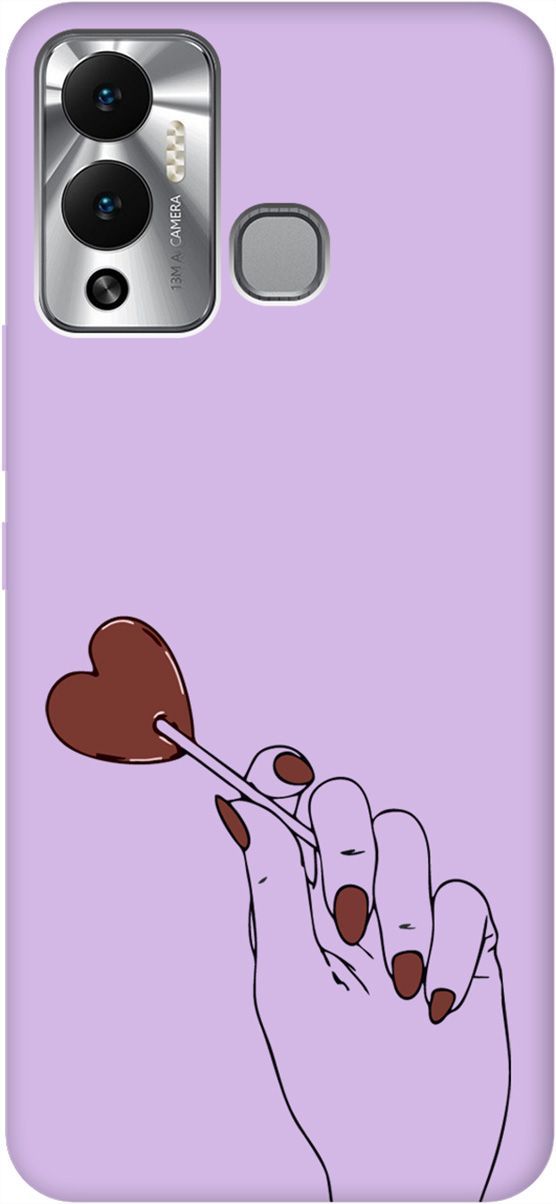 

Чехол на Infinix Hot 12 Play NFC "Heartbreaker" сиреневый, Фиолетовый;красный, 14688