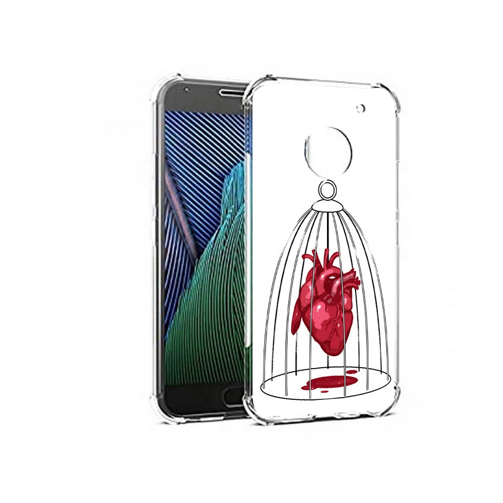 Чехол MyPads Tocco для Motorola Moto G5 сердце в клетке (PT67504.367.597)