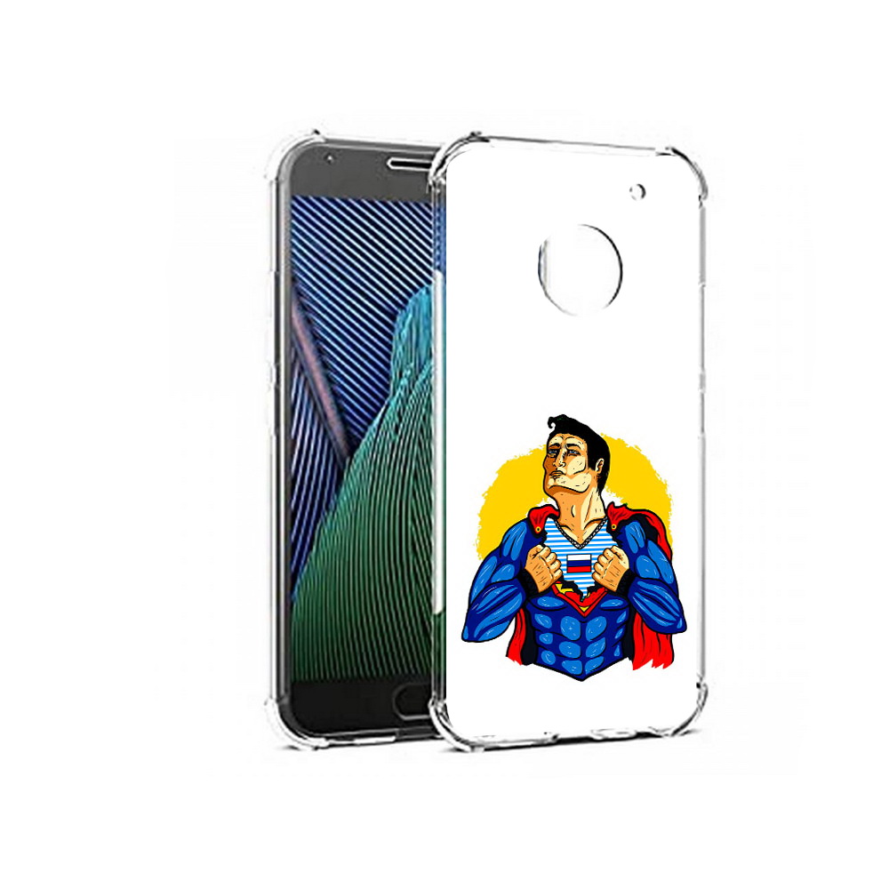 

Чехол MyPads Tocco для Motorola Moto G5 русский супермен (PT67504.367.591), Прозрачный, Tocco
