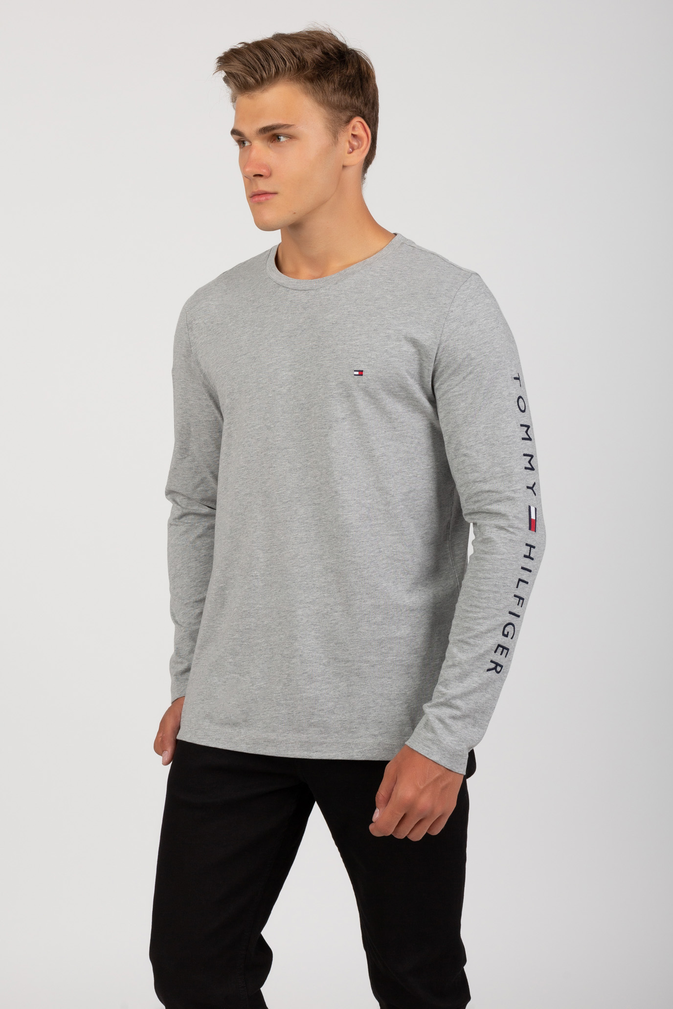 

Лонгслив мужской Tommy Hilfiger MW0MW09096 серый S, MW0MW09096