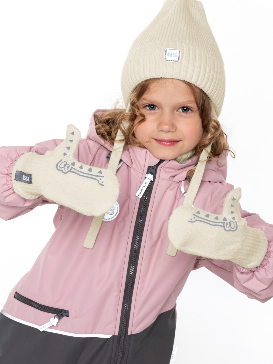 

Варежки детские NIKASTYLE 14м11824, молочный, 14, Белый, 14м11824
