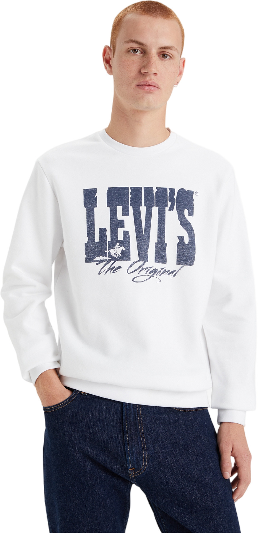 

Свитшот мужской Levi's Men Standard Graphic Crew белый XL, Men Standard Graphic Crew