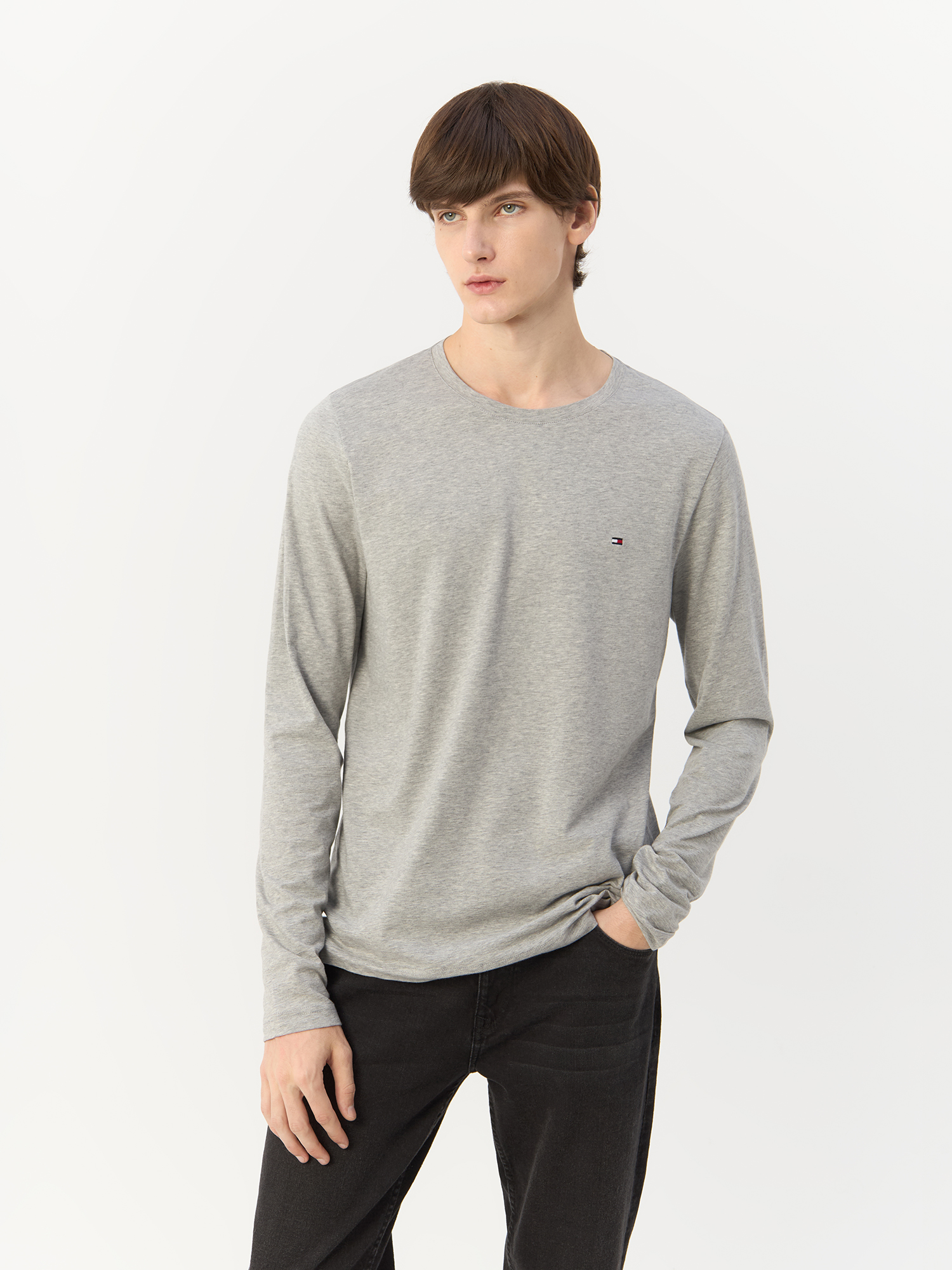 

Лонгслив мужской Tommy Hilfiger Long Sleeve Slim Fit T-shirt MW0MW10804 серый 2XL, Long Sleeve Slim Fit T-shirt