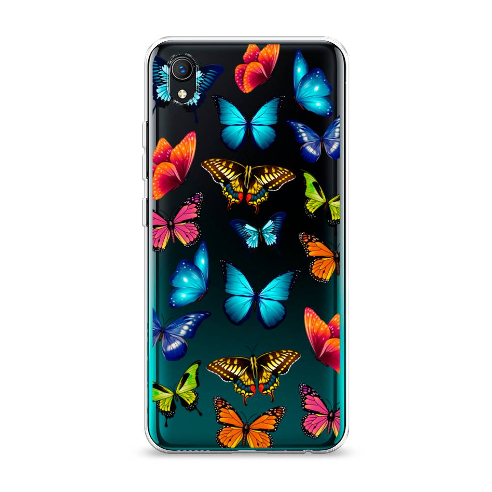 фото Силиконовый чехол "разные бабочки" на vivo y1s awog
