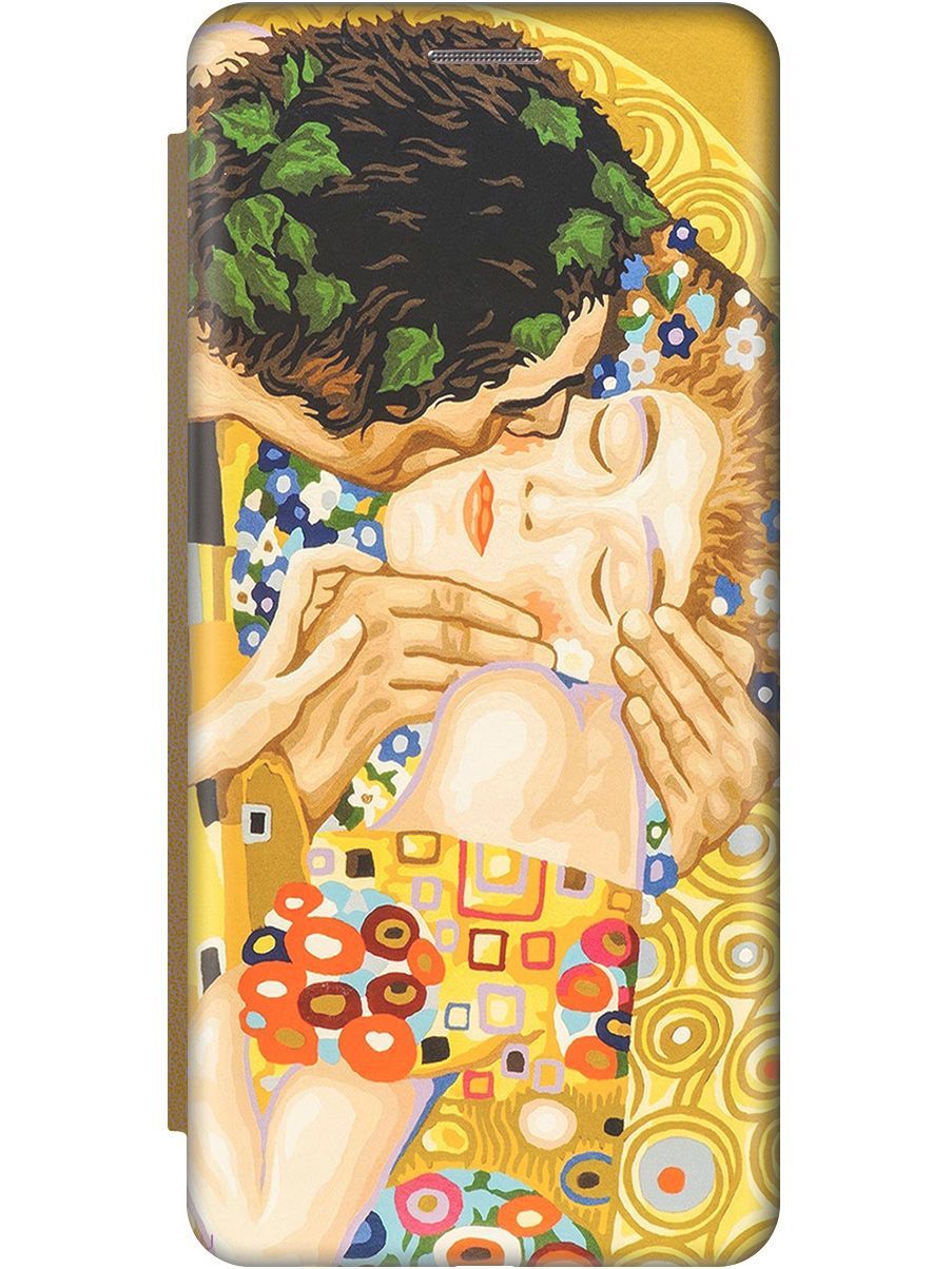 

Чехол-книжка на Infinix Hot 12 Play NFC "Поцелуй" золотистый, Желтый, 14680