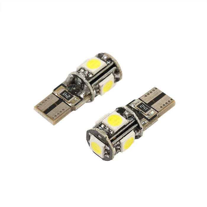 

Автолампа светодиодная Cartage, T10 W5W, 12 В, 5 SMD-5050, набор 2 шт