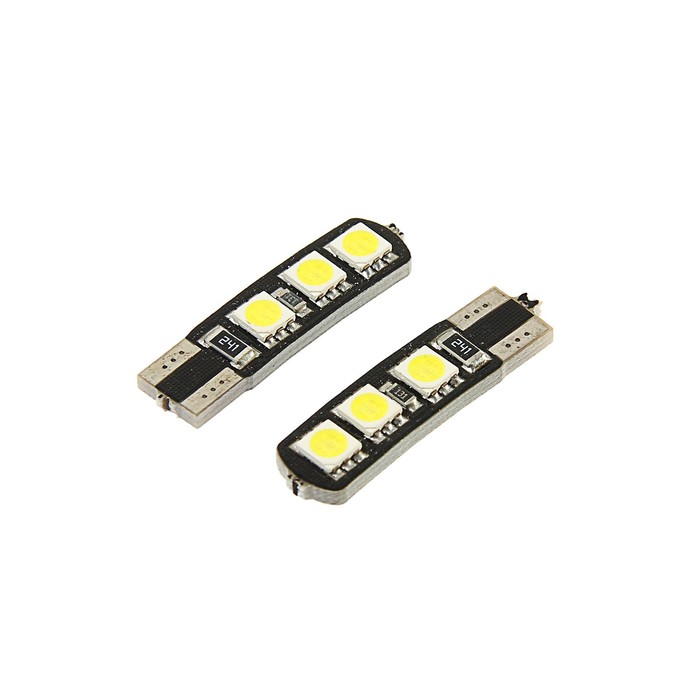 

Автолампа светодиодная Cartage, T10 W5W, 12 В, 3 Вт, 6 SMD-5050, набор 2 шт