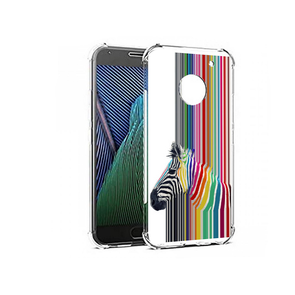 

Чехол MyPads Tocco для Motorola Moto G5 радужная зебра (PT67504.367.565), Прозрачный, Tocco