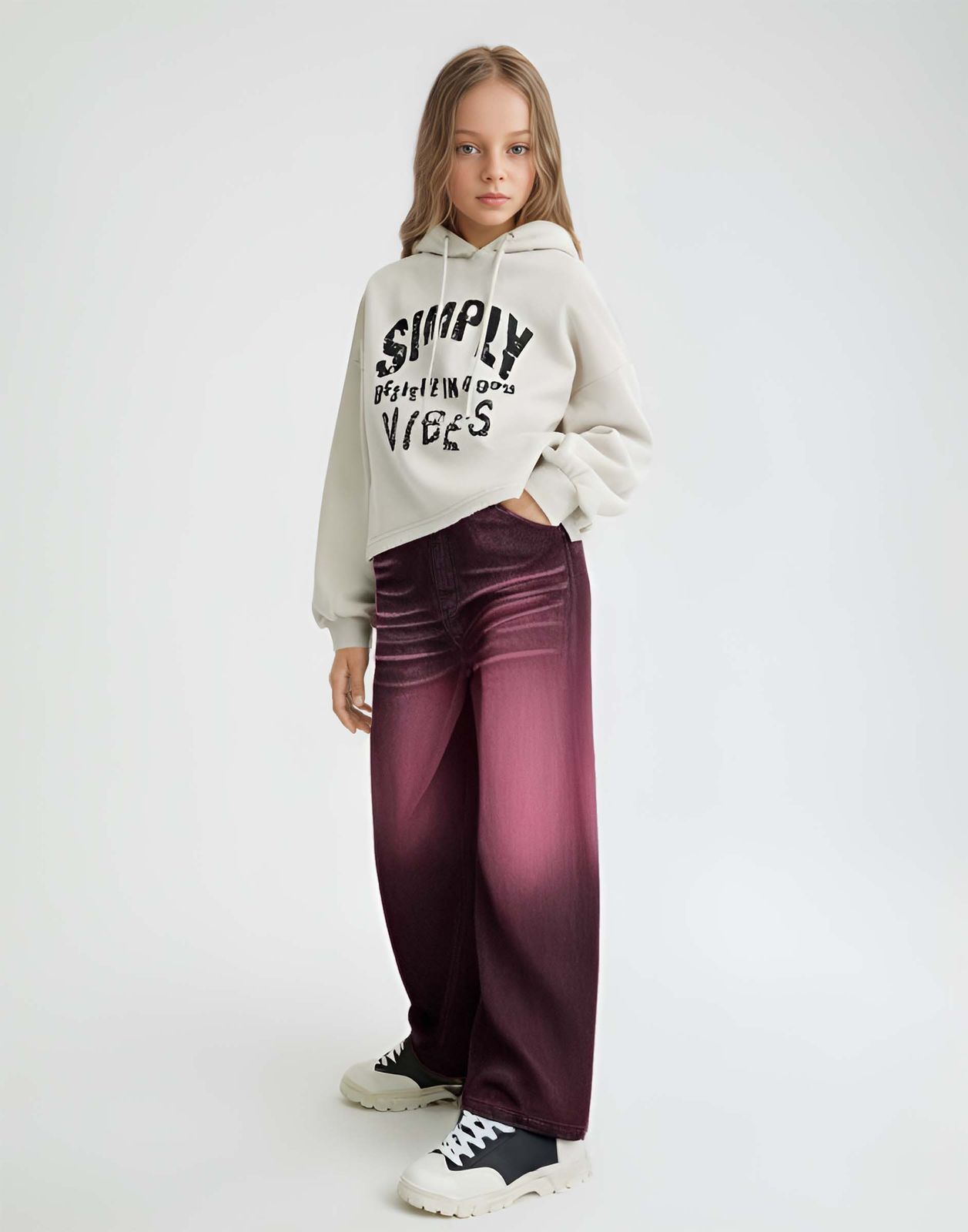 

Джинсы для девочки Gloria Jeans GJN033764 черный/красный 11-12л/152, GJN033764