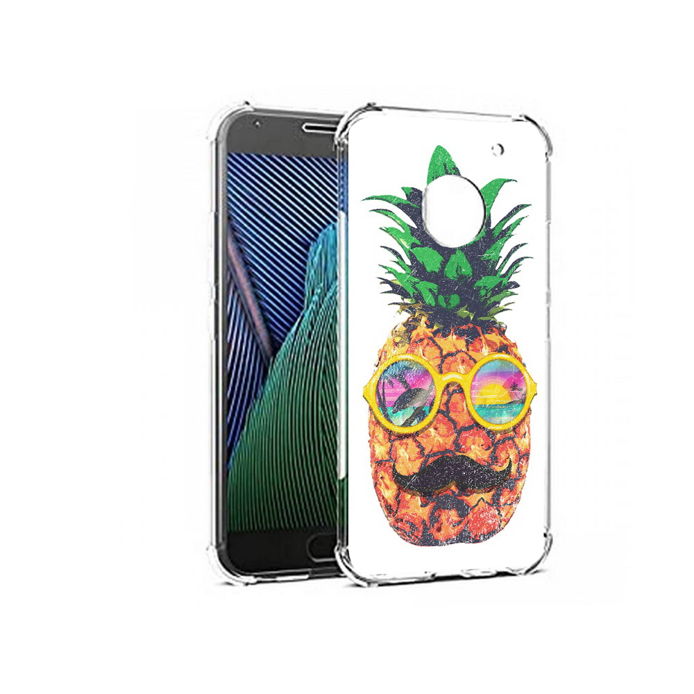 

Чехол MyPads Tocco для Motorola Moto G5 прикольный ананас с лицом (PT67504.367.556), Прозрачный, Tocco