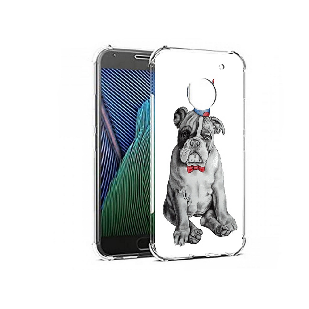 

Чехол MyPads Tocco для Motorola Moto G5 праздничный щенок (PT67504.367.554), Прозрачный, Tocco