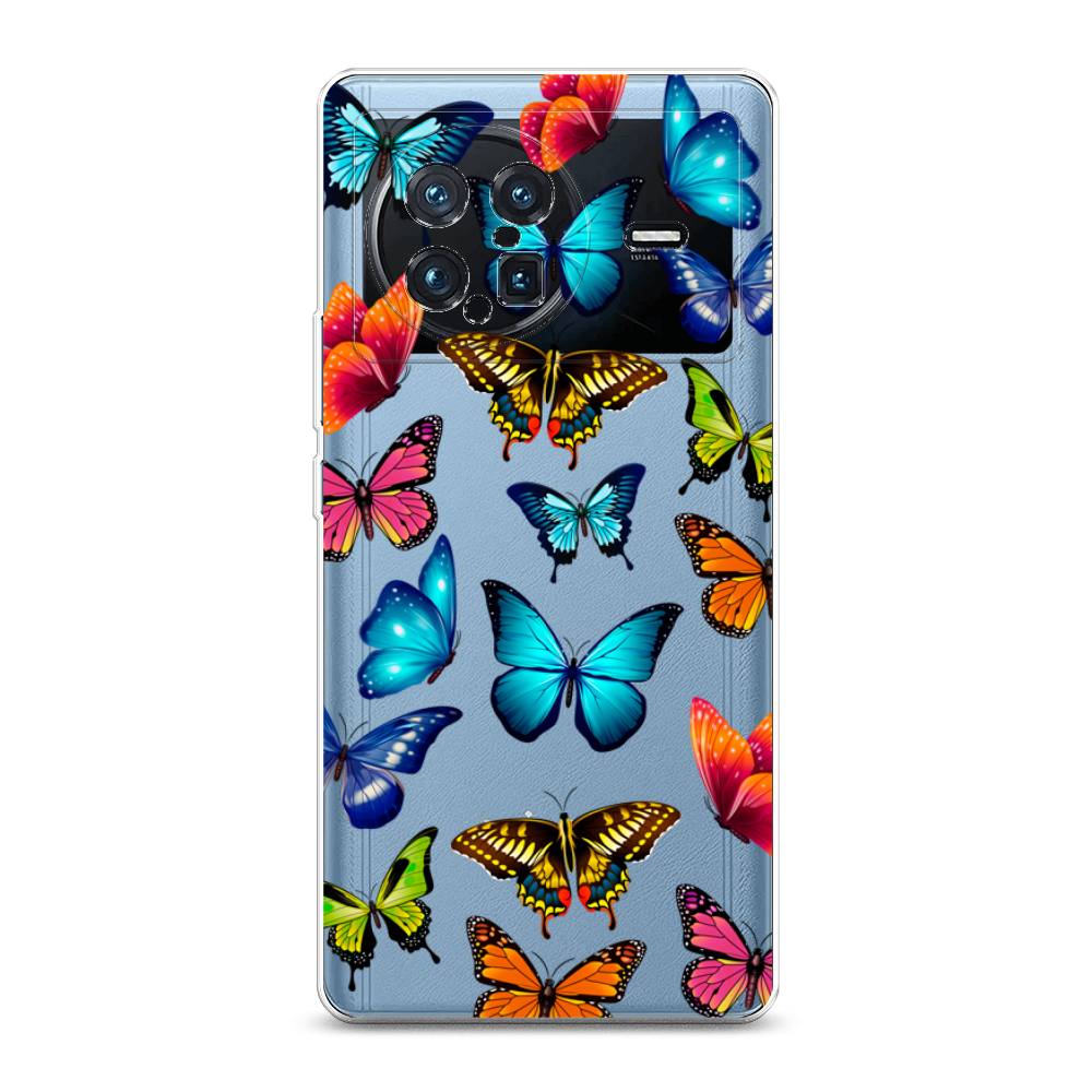 фото Силиконовый чехол "разные бабочки" на vivo x note awog