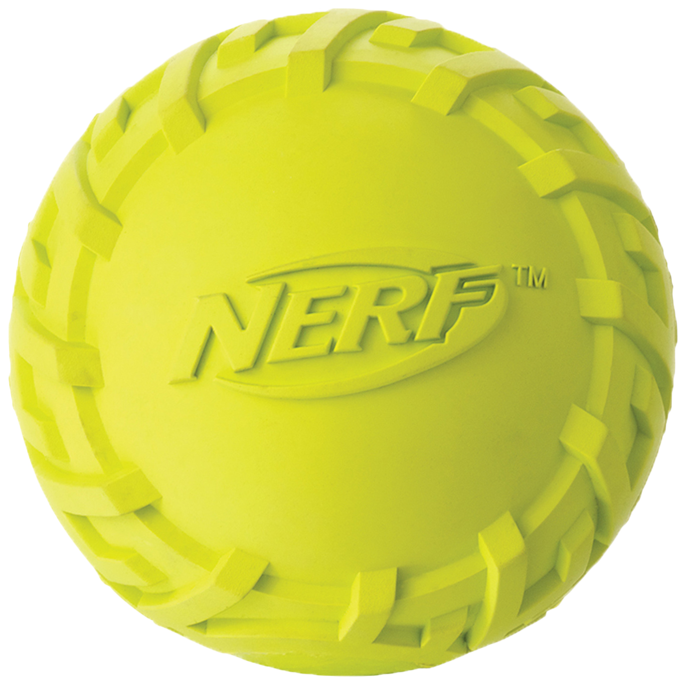 Мяч резиновый пищащий для союак Nerf, 6 см серия Шина, набор синий, зелёный