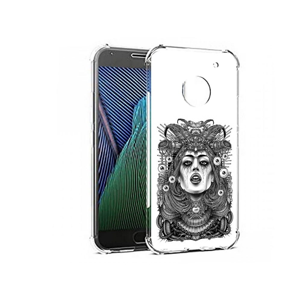 

Чехол MyPads Tocco для Motorola Moto G5 портрет девушки черно белый (PT67504.367.551), Прозрачный, Tocco