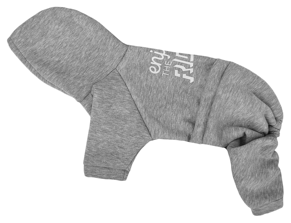 фото Костюм для собак yami-yami одежда, унисекс, серый, l, длина спины 29 см
