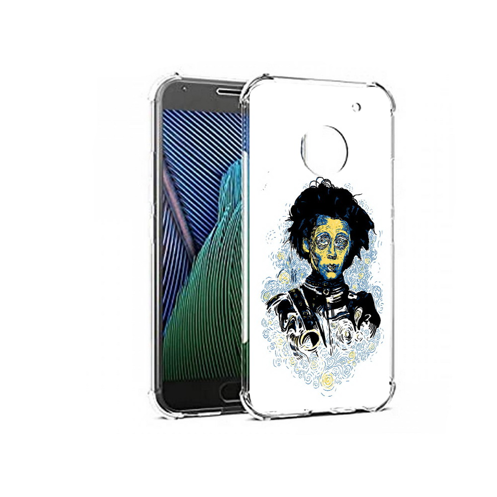 

Чехол MyPads Tocco для Motorola Moto G5 парень черно-белый абстракция (PT67504.367.535), Прозрачный, Tocco