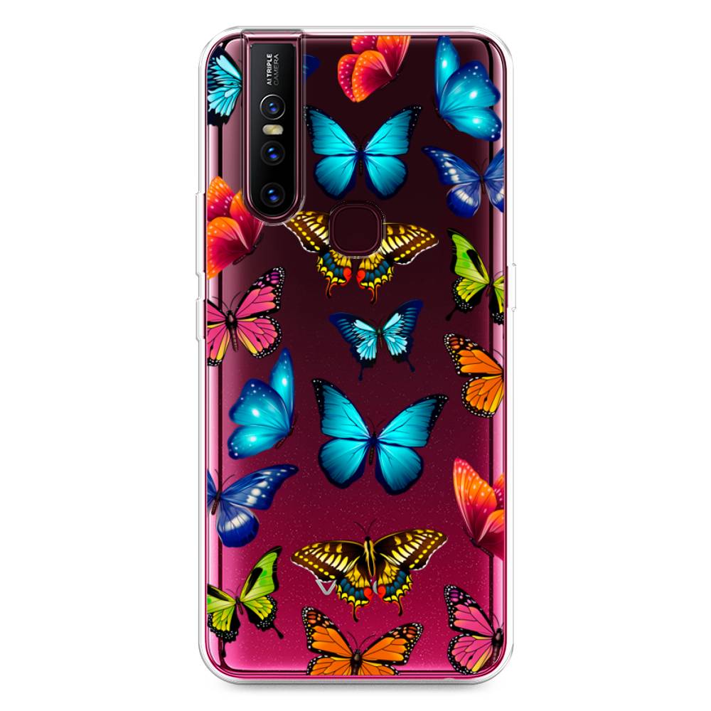 фото Силиконовый чехол "разные бабочки" на vivo v15 awog