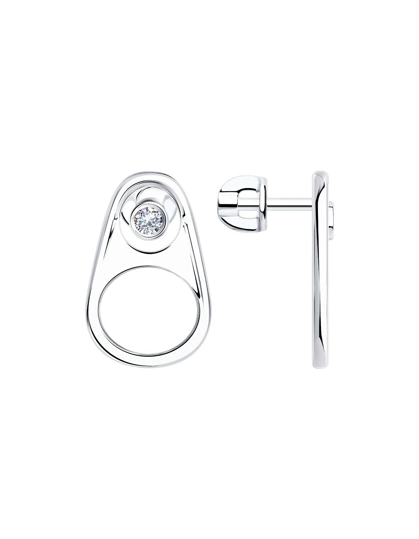 

Серьги из серебра TEO MAORI 894024718, фианит, 894024718
