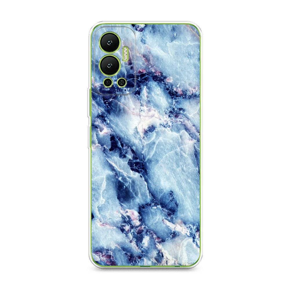

Чехол для Infinix Hot 12 "Мрамор с синими прожилками", Синий, 3101350-3