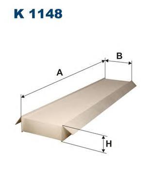 Фильтр Салона Filtron K1148 Ford Mondeo 00-, Jaguar X-Type 01- Станд Filtron арт. K1148