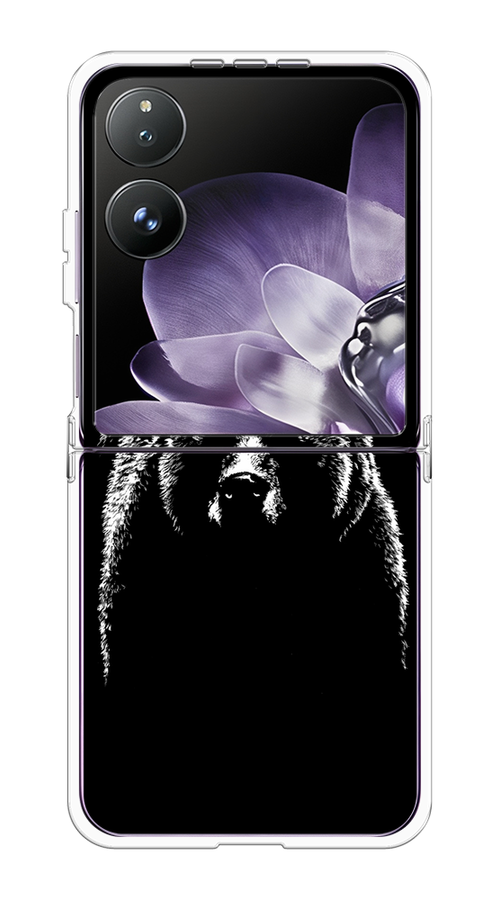 

Чехол на Xiaomi Mix Flip "Медведь в ночи", Белый;черный, 323150-1