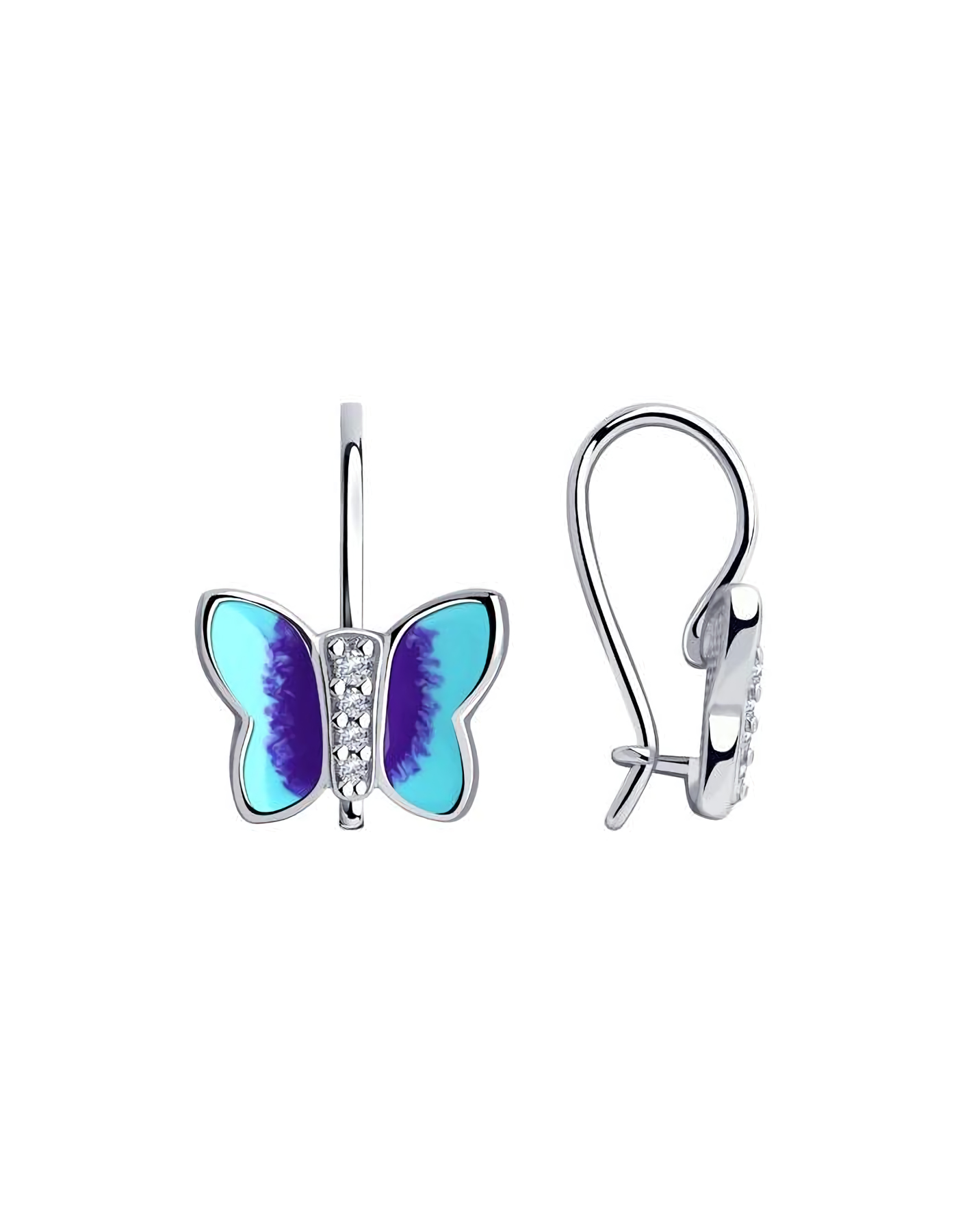 

Серьги из серебра TEO MAORI 894024010, фианит/эмаль, 894024010