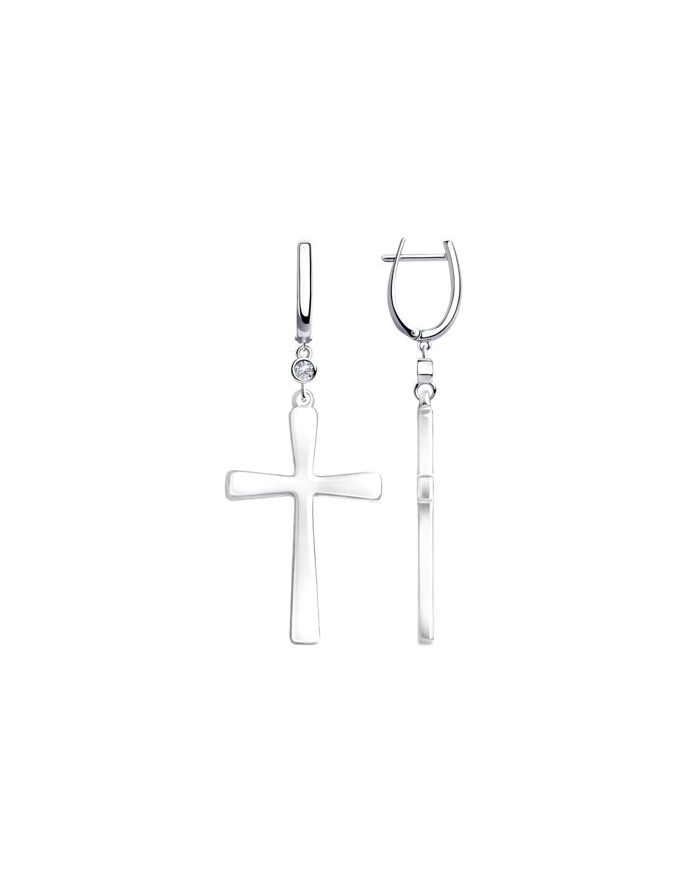 

Серьги подвески из серебра TEO MAORI 894023983, керамика/фианит, 894023983
