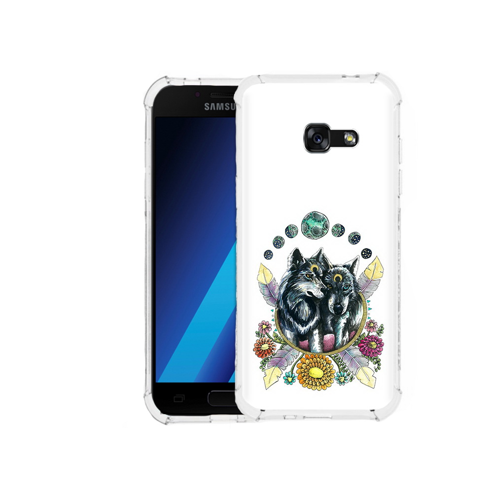 

Чехол MyPads Tocco для Samsung Galaxy A7 (2017) красивые волки абстракция, Tocco